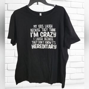 Black Graphic Crazy T-Shirt